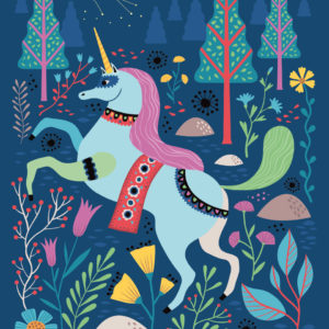 Unicorn in a Forest