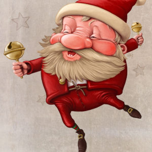 Santa Claus bells dancing 
