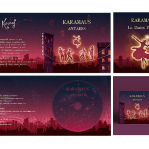 L’artwork e grafica pubblicitaria per il CD-ROM del gruppo musicale folk internazionale Karamaus Folk