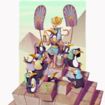 <b>Penguinramids</b> di Andrea Guerrieri - cover per il gioco di carte ° digitale ° DV Giochi e Lucca Comics & Games ° </br>edita <a style="border-left: 5px solid #aa1c1e; padding: 0 2%;" href="http://www.andreaguerrieri.com" target="_blank">www.andreaguerrieri.com</a> Penguinramids