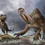 <b>Tarbosaurus bataar vs Deinocherius mirificus family</b> di Franco Tempesta - digitale ° Museo de Dinosaurios Castilla e Leon ° edita <a style="border-left: 5px solid #aa1c1e padding: 0 2%;" href="http://www.francotempesta.eu" target="_blank">www.francotempesta.eu</a> Tarbosaurus bataar vs Deinocherius mirificus family