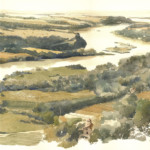 <b>Tiber</b> di Gioia Marchegiani - acquerello ° inedita <a style="border-left: 5px solid #aa1c1e; padding: 0 2%;" href="http://www.marchegiani.com" target="_blank">www.marchegiani.com</a> Tiber